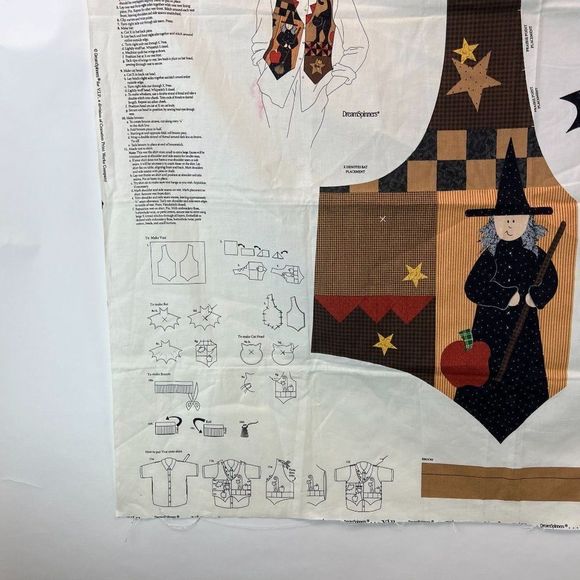 Vtg Dreamspinners Halloween Vest Design Instructions Template Fabric Pattern - Picture 7 of 7